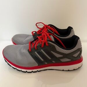 adidas Gray and Red Men's Size 10.5 Athletic Running Shoes